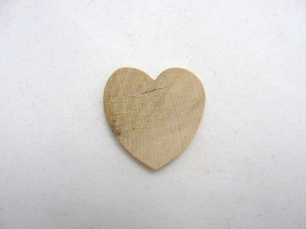 Wooden hearts 1 inch (1") wide, 1/8" thick unfinished - Wood parts - Craft Supply House