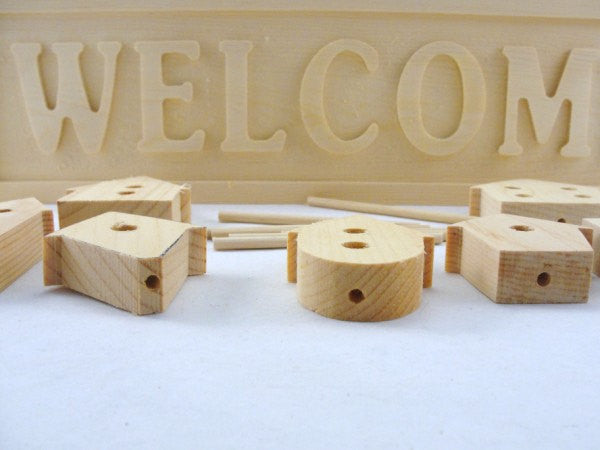 Welcome sign with birdhouses DIY unfinished - Wood parts - Craft Supply House