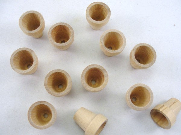 Wooden flower pot 1 1/16" (2.7 cm) set of 12 - Wood parts - Craft Supply House