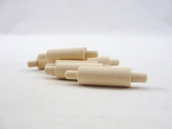 Miniature rolling pin set of 6 - Wood parts - Craft Supply House