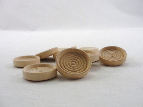 Wooden checkers unfinished choose set of 12 or 24 - Wood parts - Craft Supply House