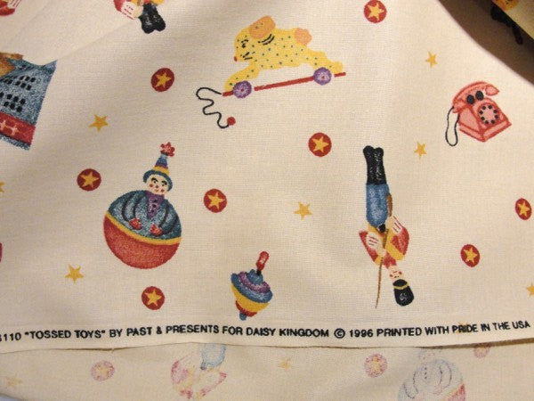 Daisy Kingdom Tossed Toys fabric Yardage - Fabric - Craft Supply House