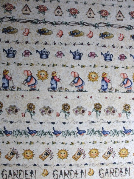 Dianna Marcum garden theme cotton fabric tan speckles - Fabric - Craft Supply House