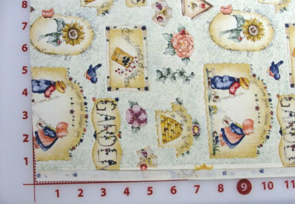 Dianna Marcum garden theme cotton fabric green speckles - Fabric - Craft Supply House
