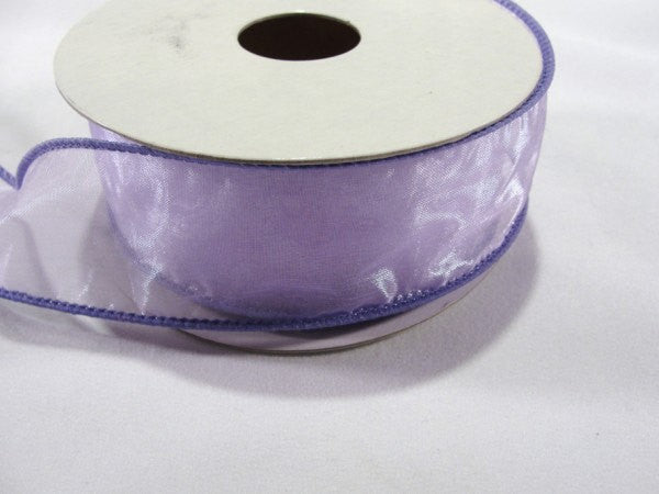 Wire Edge Floral Ribbon Sheer lavender 1.5 inches wide - Floral Supplies - Craft Supply House