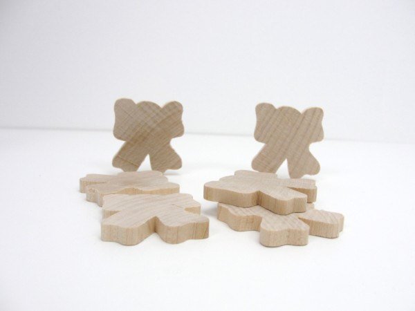 Wooden bow, unfinished 1 3/8" tall, 1 1/4" wide set of 6 - Wood parts - Craft Supply House