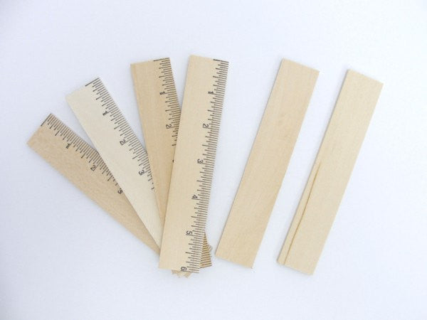 6" wood ruler set of 6 - Wood parts - Craft Supply House