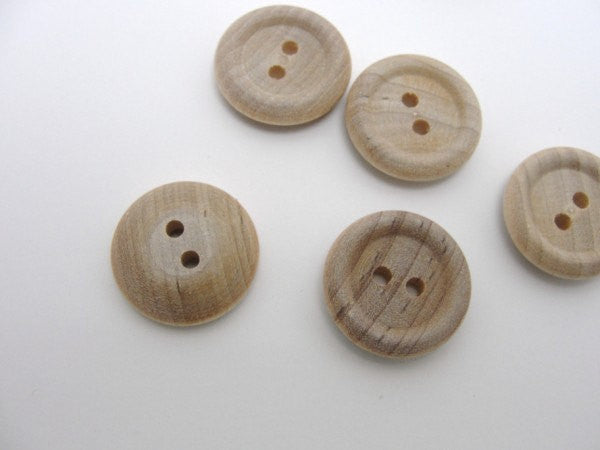 Wooden buttons 3/4 unfinished choose your quantity