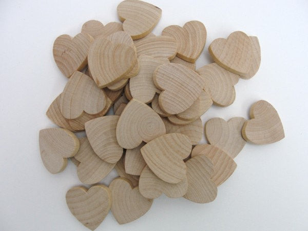 Wooden hearts 1 1/2 inch (1.5") wide 1/4 inch thick - Wood parts - Craft Supply House