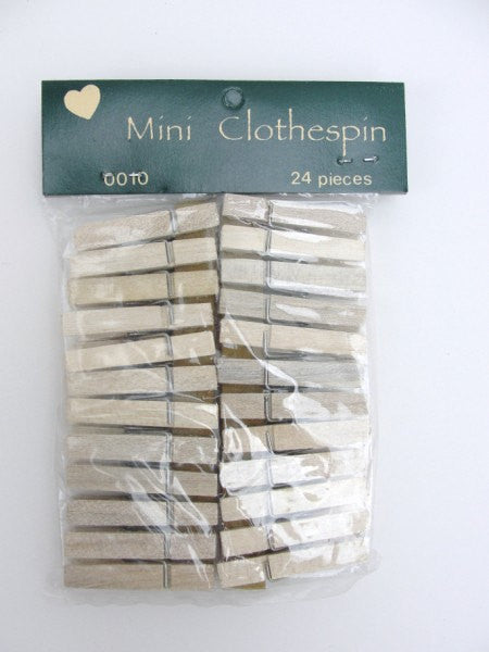 Mini clothespins 1 3/4 inches (1.75 inches) unfinished set of 24 – Craft  Supply House