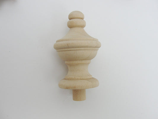 Wooden finial set of 4 - Wood parts - Craft Supply House