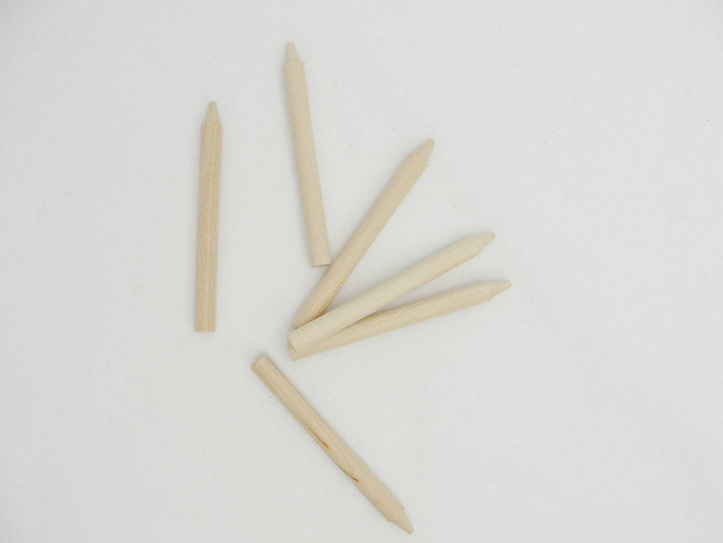 Unfinished wooden crayon set of 6 - Wood parts - Craft Supply House