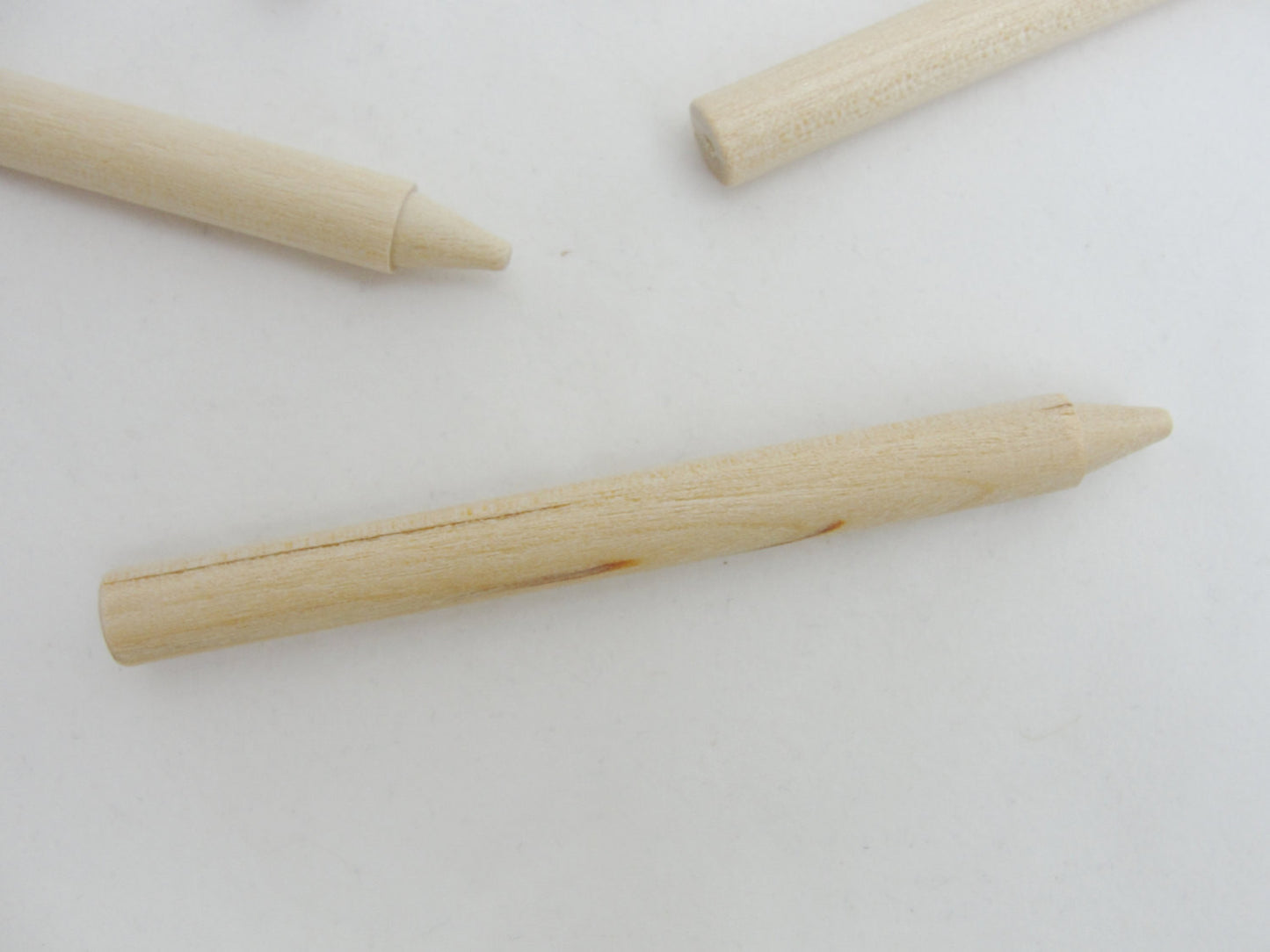 Unfinished wooden crayon set of 6 - Wood parts - Craft Supply House