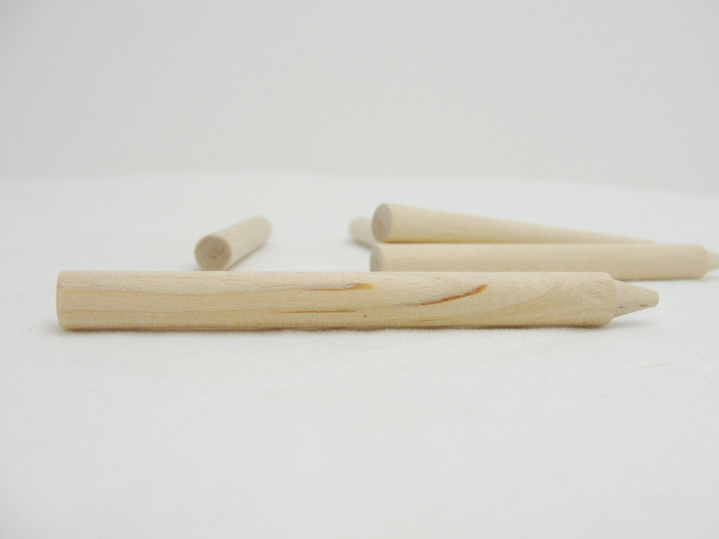 Unfinished wooden crayon set of 6 - Wood parts - Craft Supply House