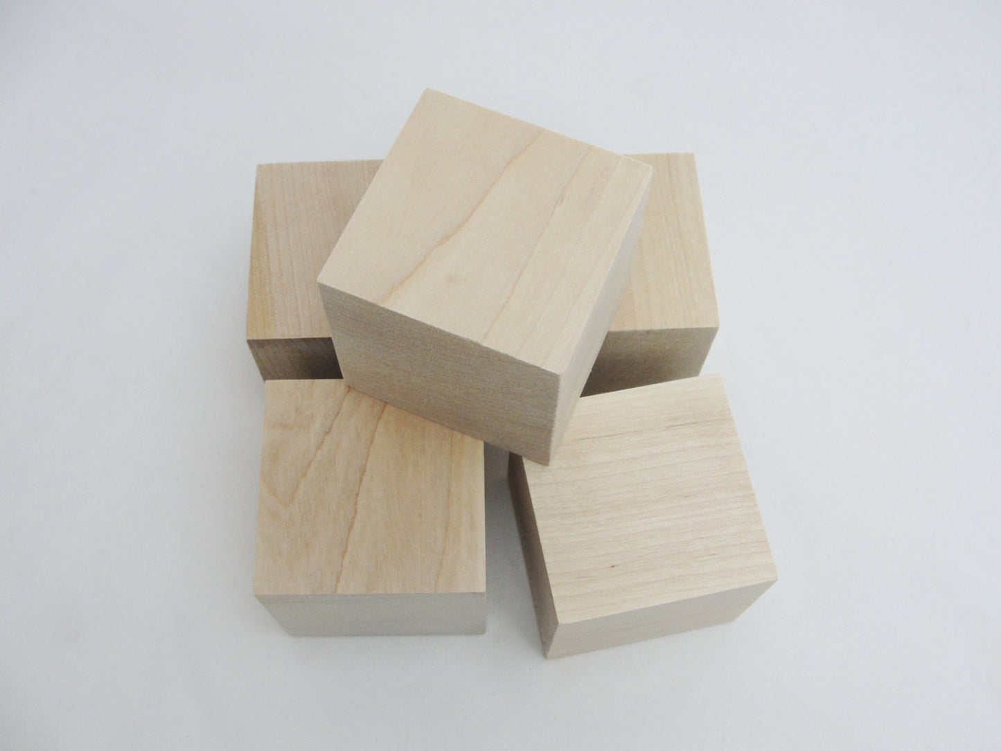 2 1/2 inch wooden cube, 2.5" wooden block, unfinished. Choose your quantity - Wood parts - Craft Supply House
