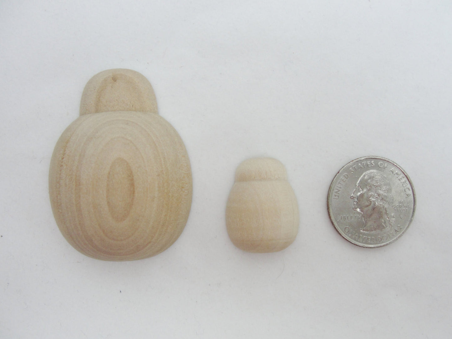 Large wooden Ladybug 1 7/8" long diy set of 6 - Wood parts - Craft Supply House