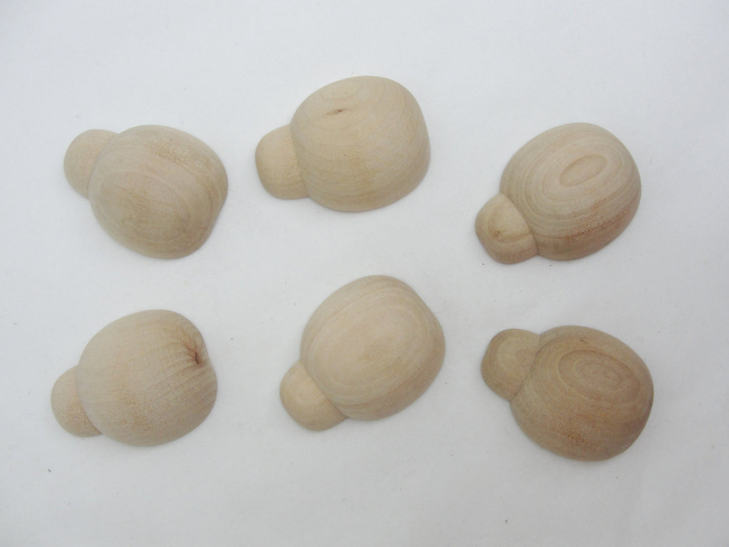 Large wooden Ladybug 1 7/8" long diy set of 6 - Wood parts - Craft Supply House