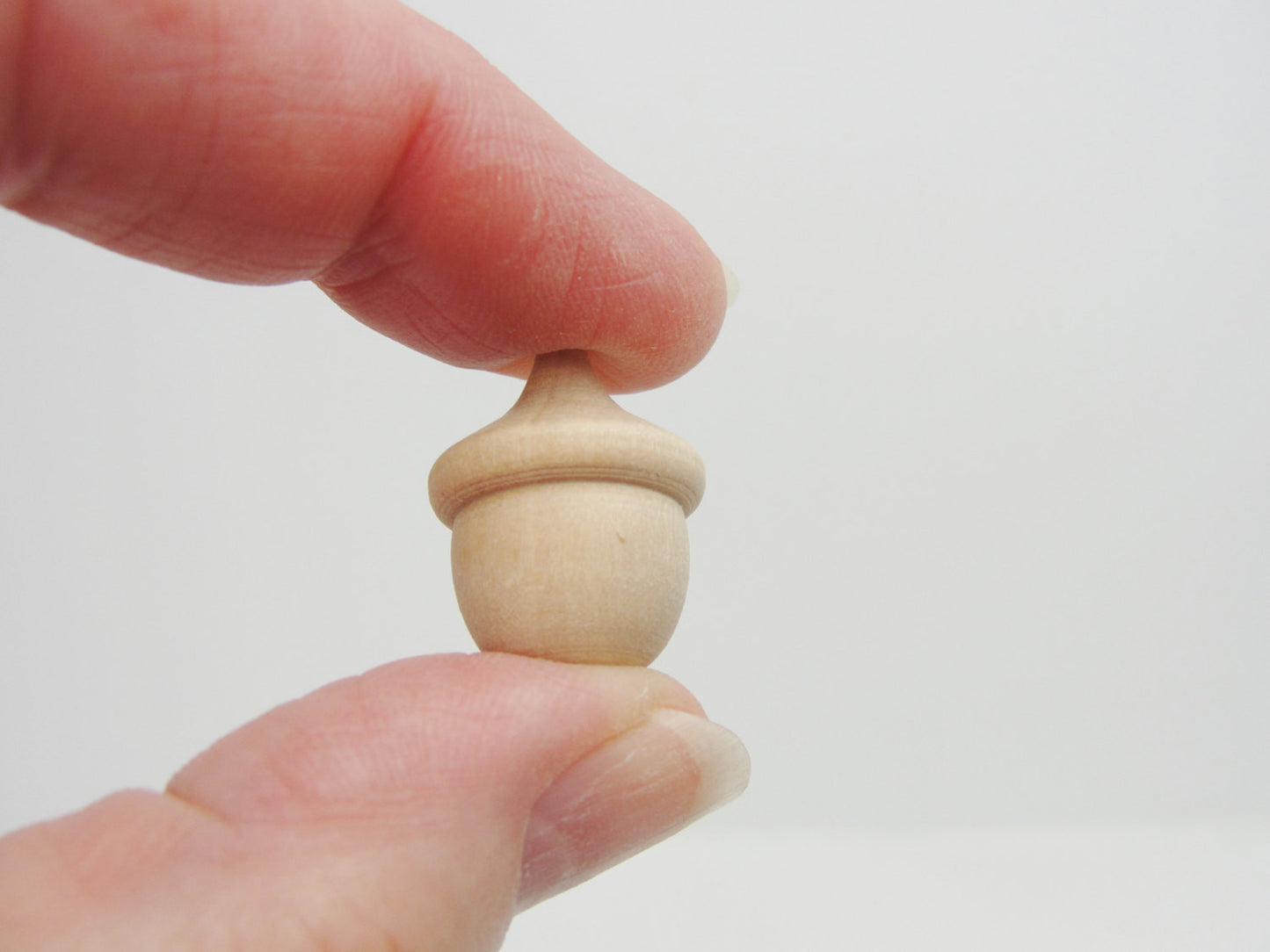 Miniature wooden acorns set of 10 Unfinished DIY - Wood parts - Craft Supply House
