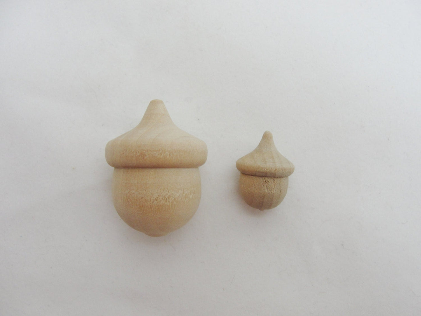 Split wooden acorns life size set of 10 Unfinished DIY