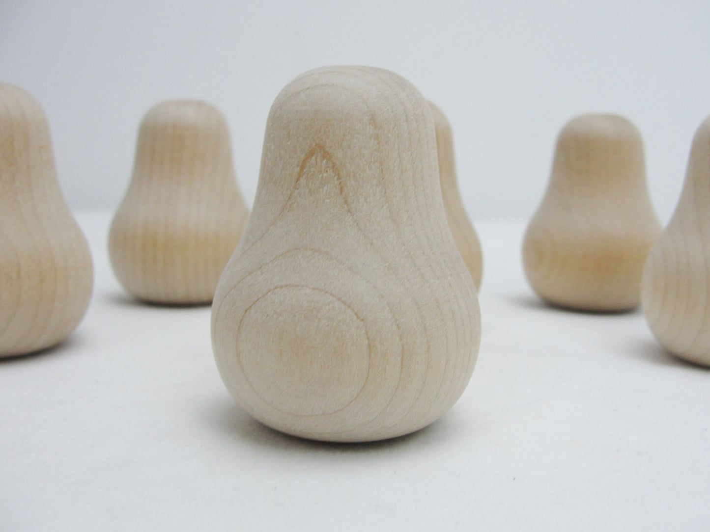 Small wooden pears set of 6 - Wood parts - Craft Supply House
