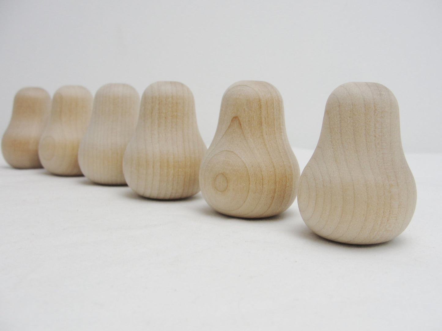 Small wooden pears set of 6 - Wood parts - Craft Supply House
