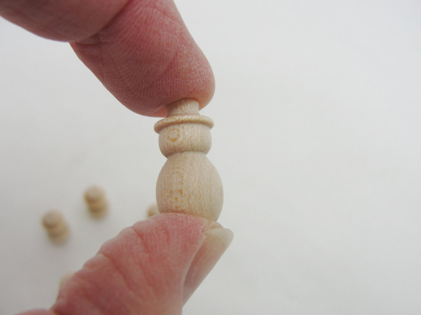 Micro mini snowman, dollhouse snowmen set of 6 - Wood parts - Craft Supply House