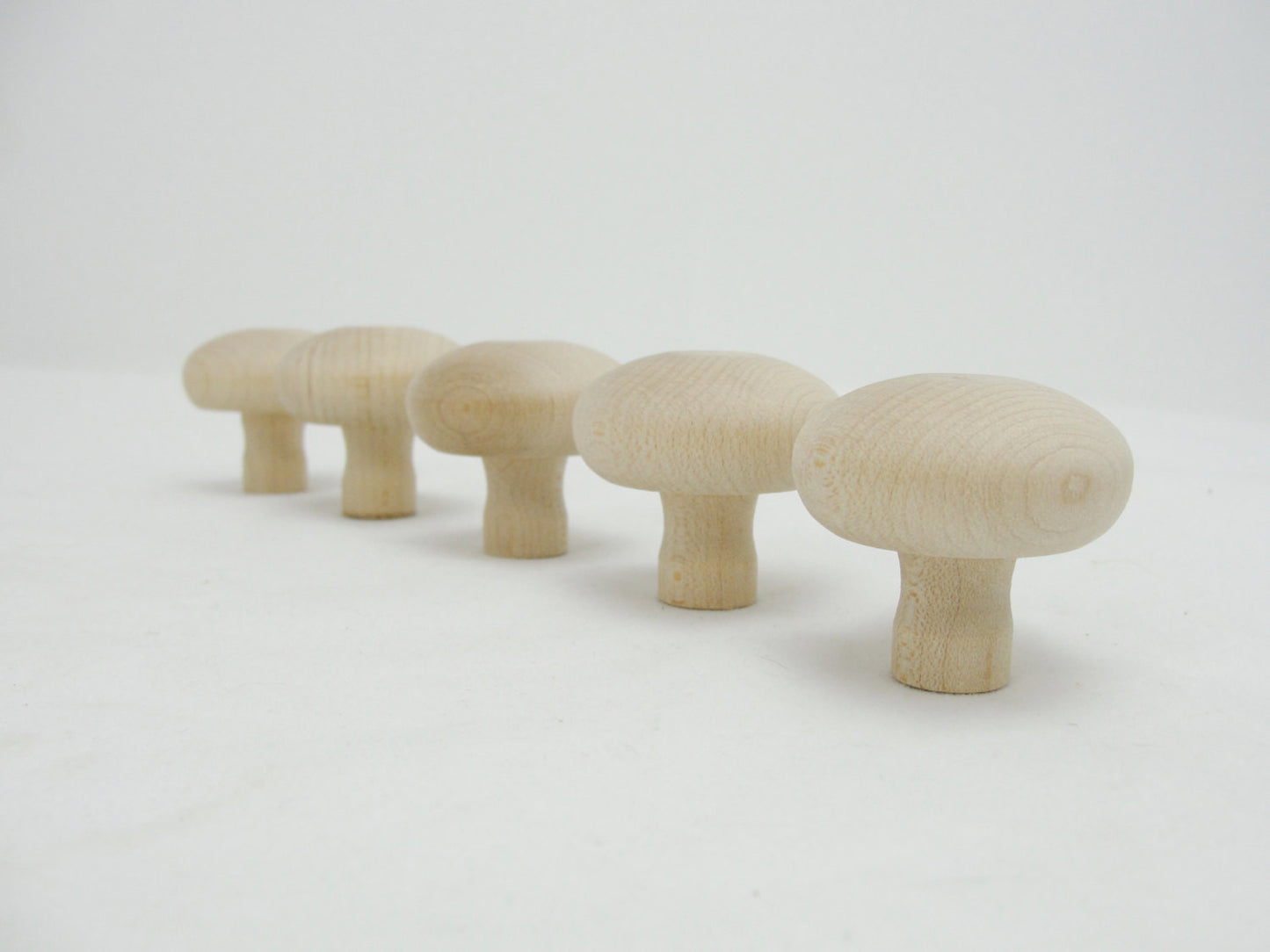 Small wooden mushroom set of 5 - Wood parts - Craft Supply House