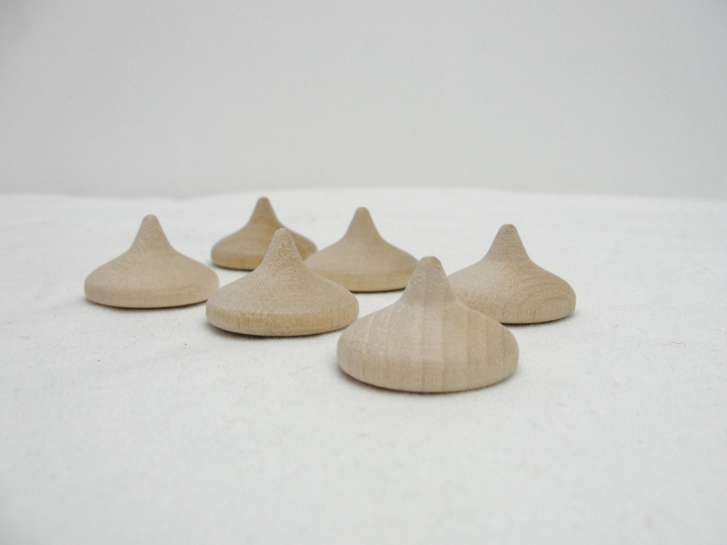 Small wooden chocolate chip set of 6 - Wood parts - Craft Supply House