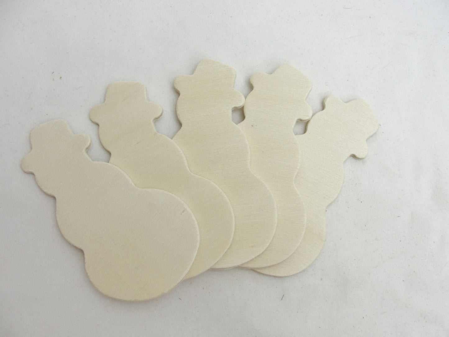 4" Snowman cutout set of 5 - Wood parts - Craft Supply House