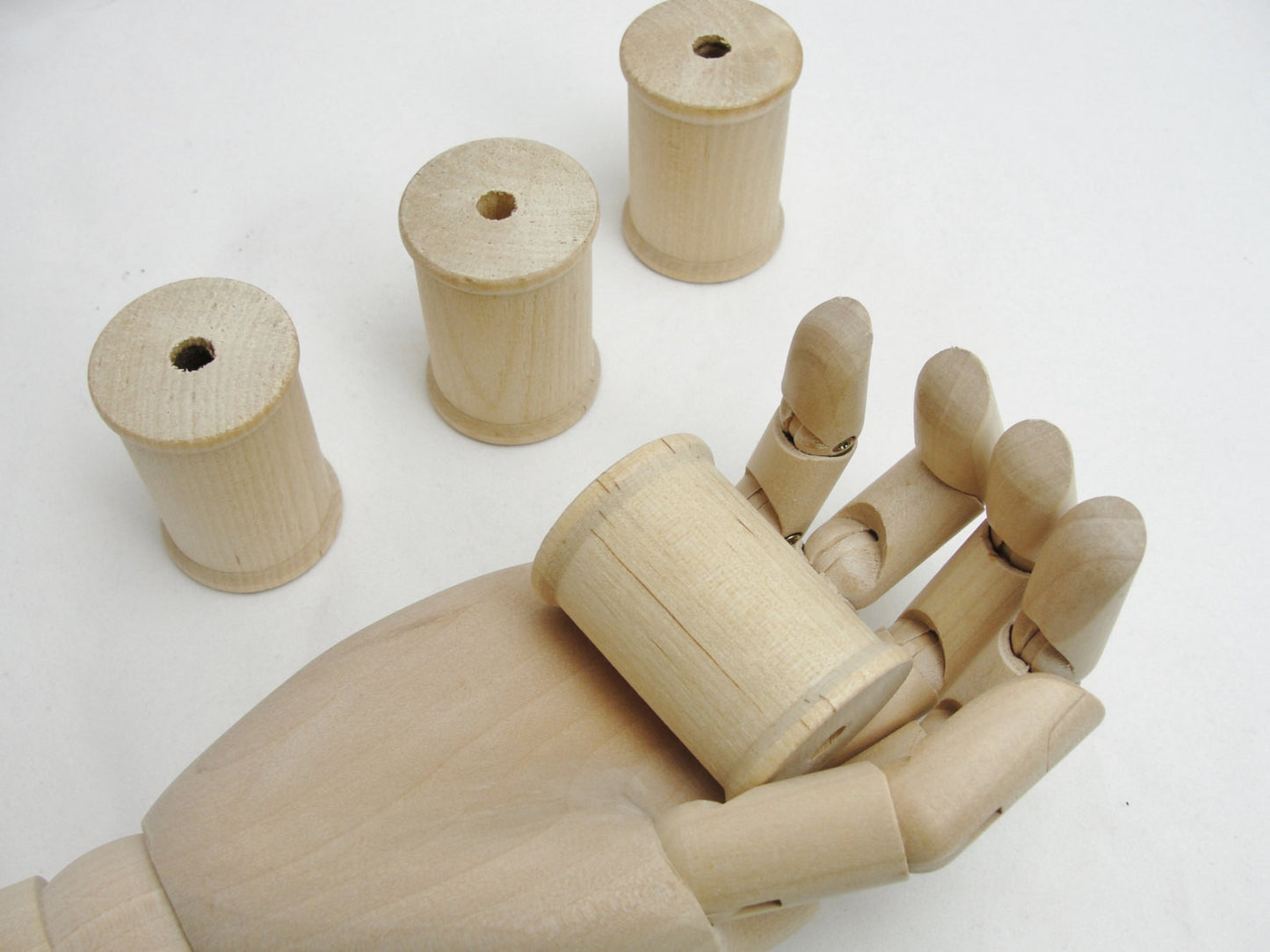 Wooden spool 2" tall set of 4 - Wood parts - Craft Supply House
