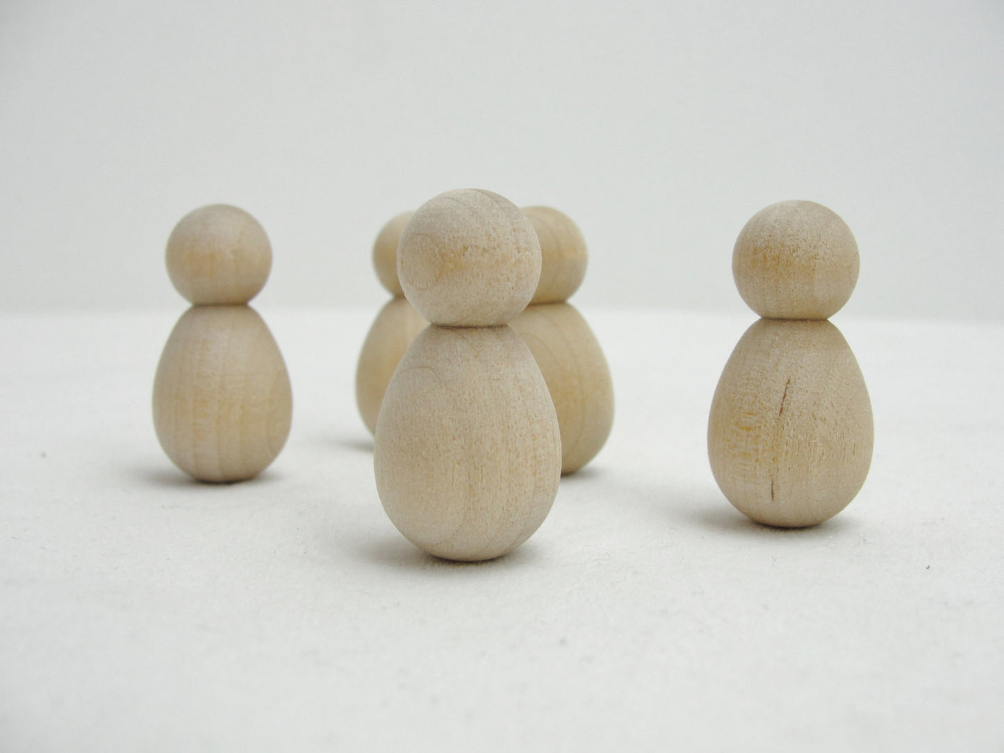 Wooden bee body, bug body set of 6 - Wood parts - Craft Supply House