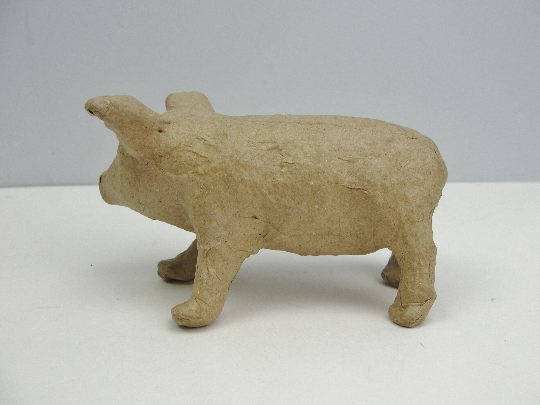 Small paper mache pig