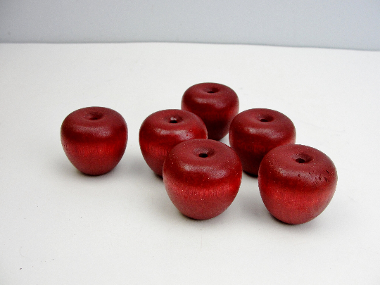 Wooden crab apple 1 1/4" set of 6