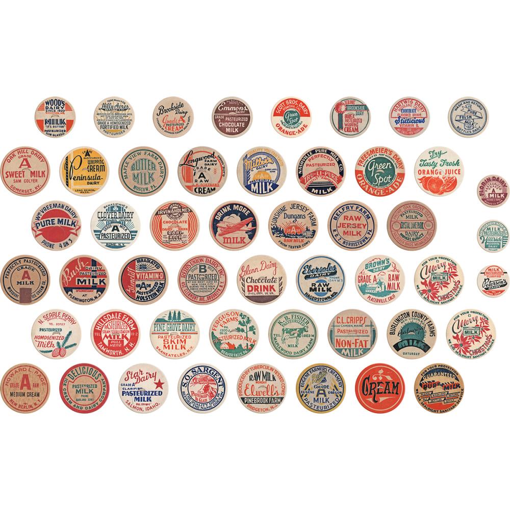 Tim Holtz milk cap ephemera set TH93684