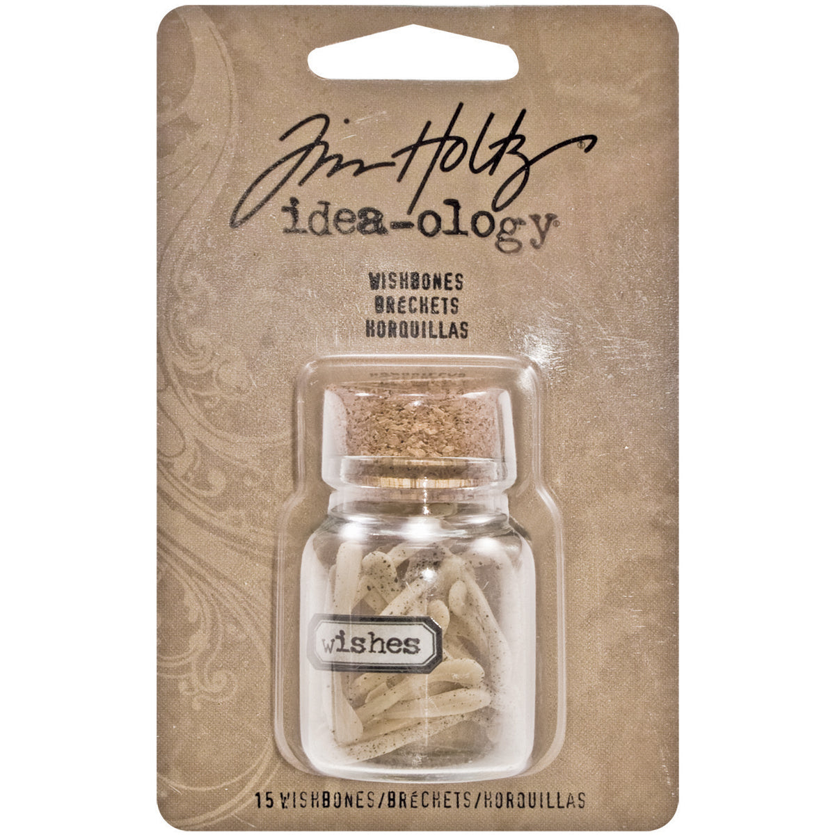Tim Holtz Wishbone mixed media embellishment TH93071