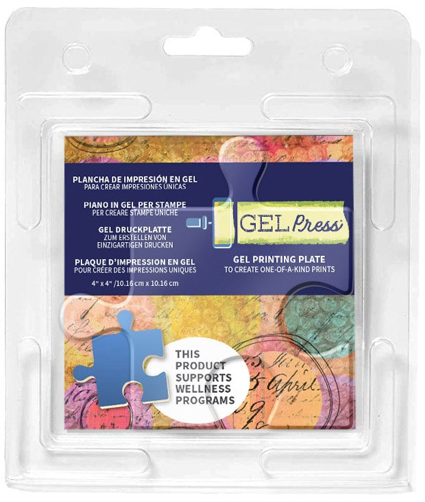 Gel Press puzzle piece gelli plate