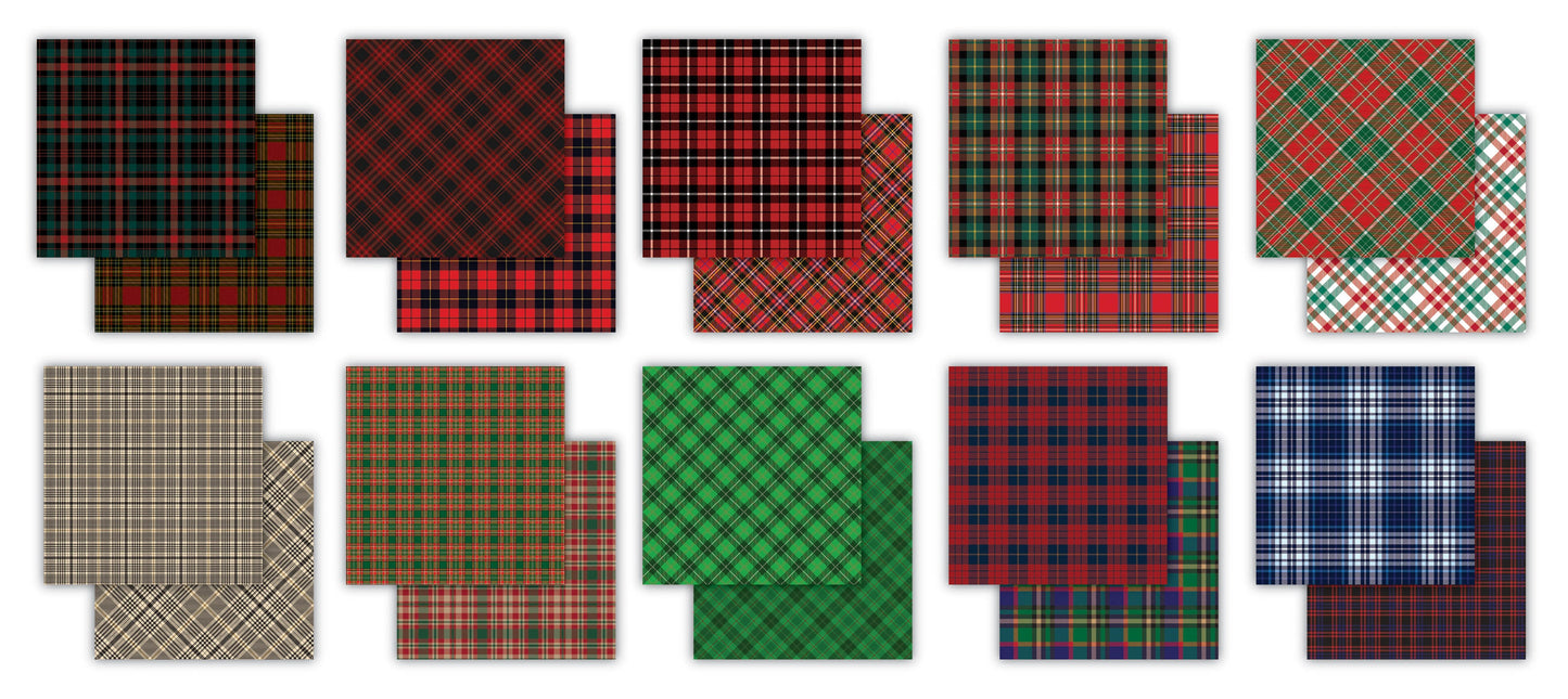 Tartan 6x6 scrapbook cardstock paper pad Craft Consortium