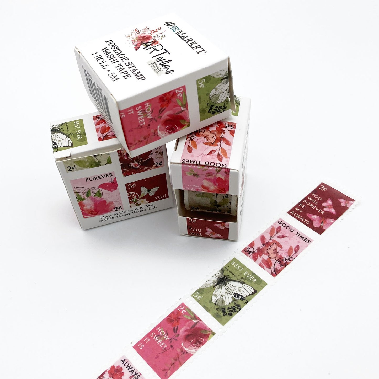 49 and Market Postage Stamp Washi Tape Vintage Artistry
