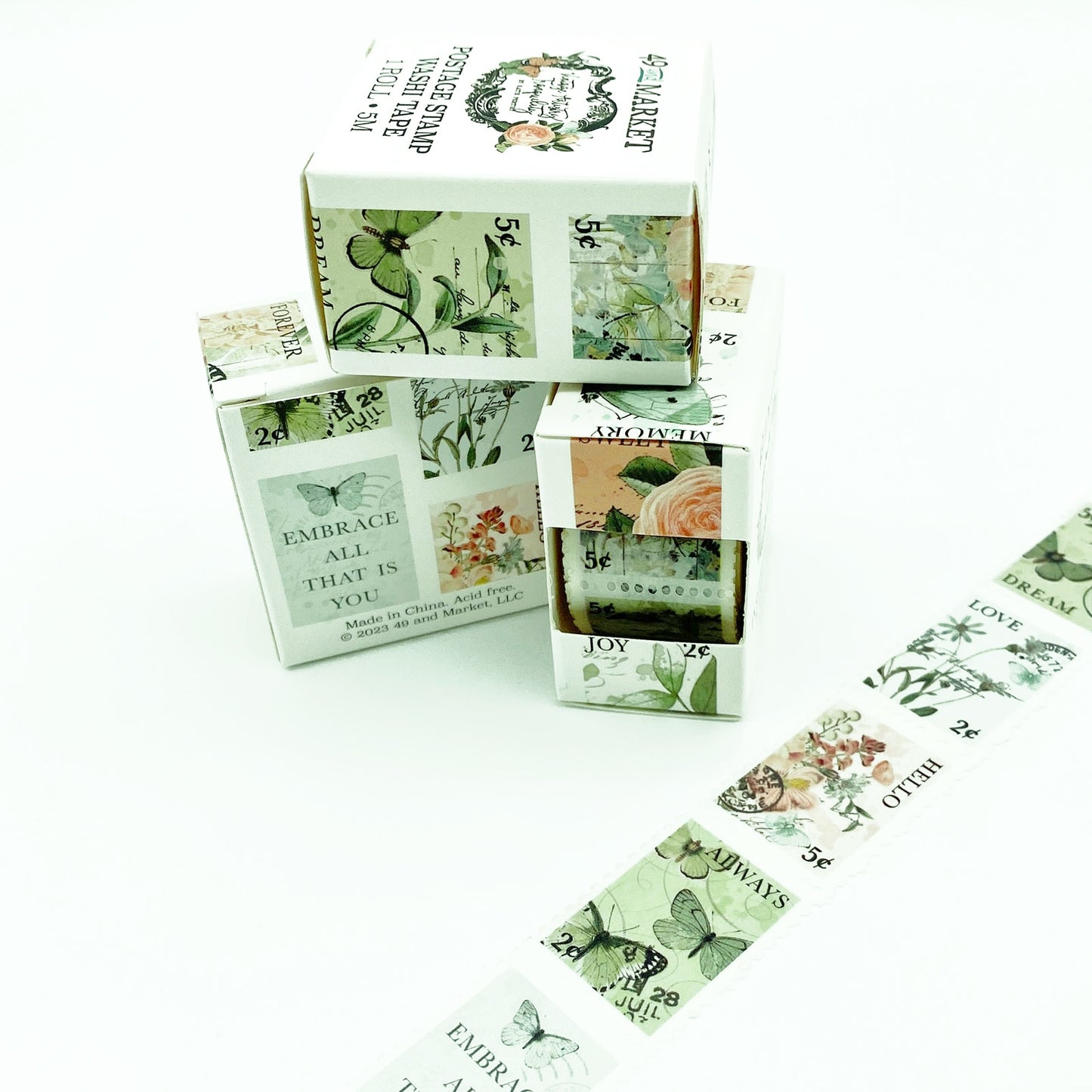 49 and Market Postage Stamp Washi TapeVintage Artistr