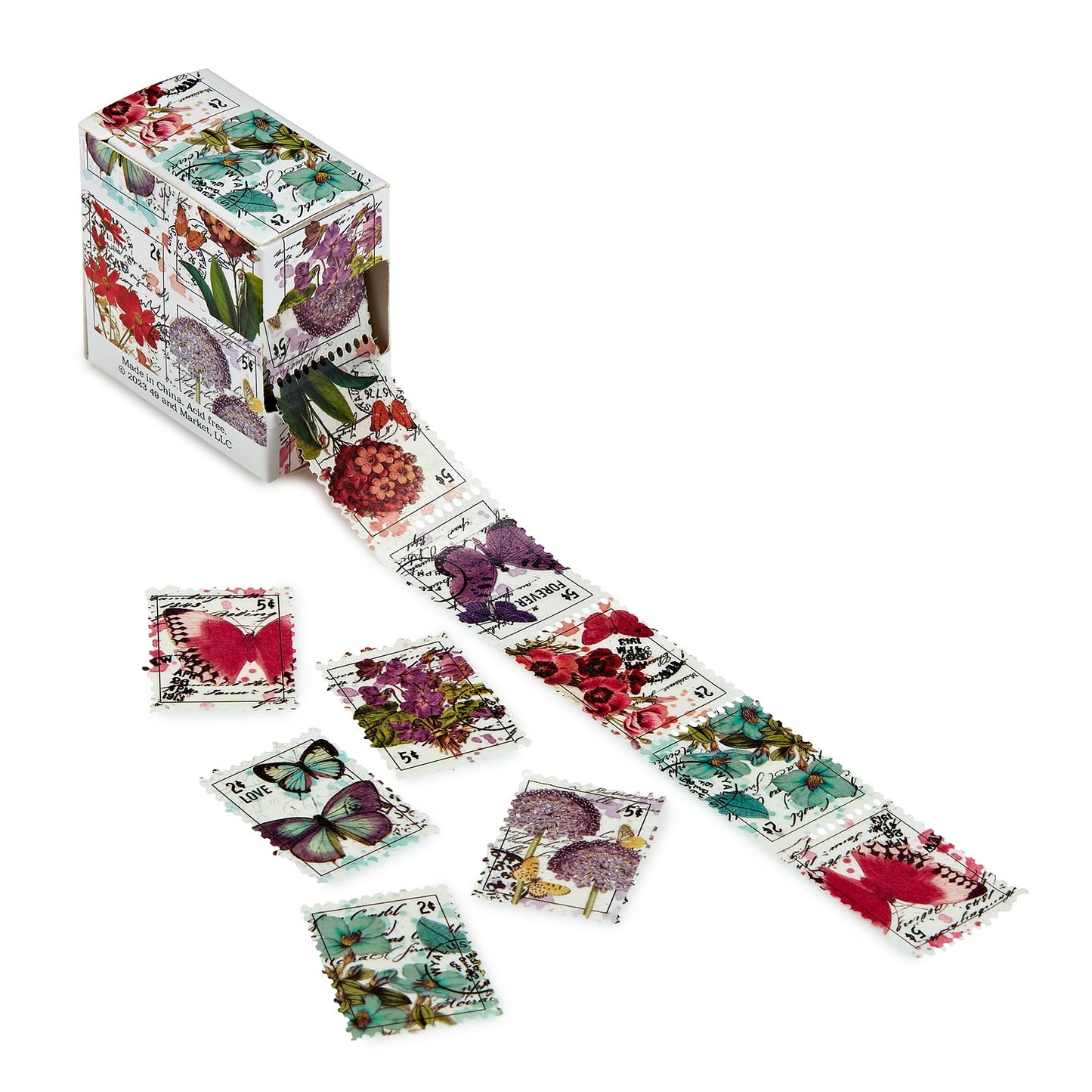 49 and Market Postage Stamp Washi Tape Vintage Artistry