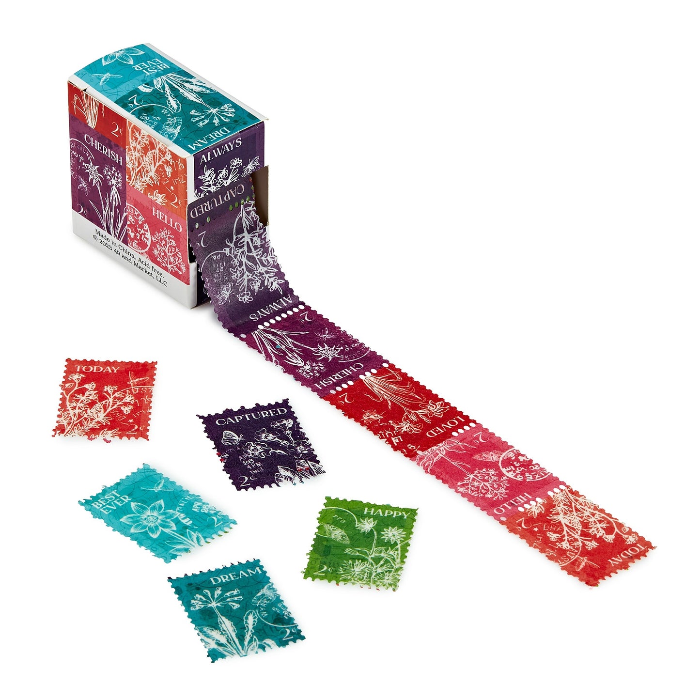 49 and Market Postage Stamp Washi Tape Vintage Artistry