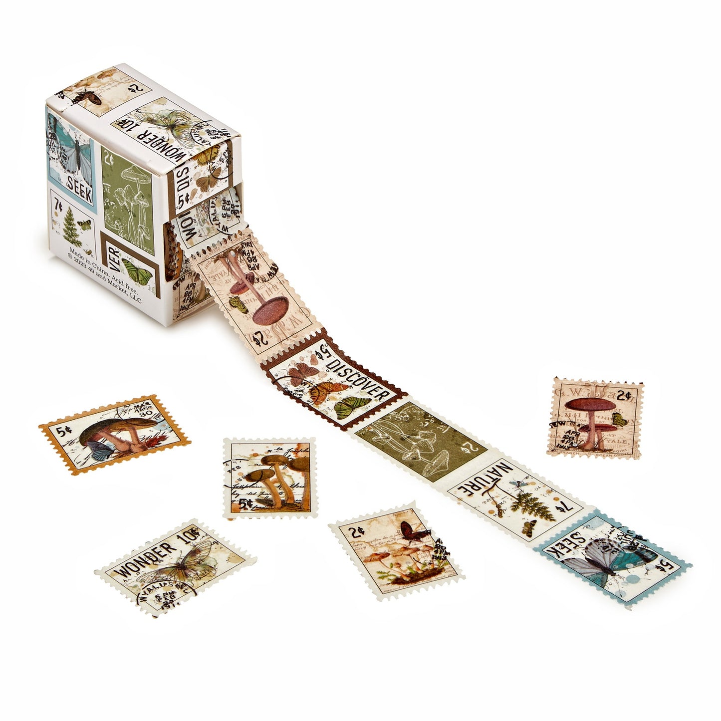 49 and Market Postage Stamp Washi Tape Vintage Artistry