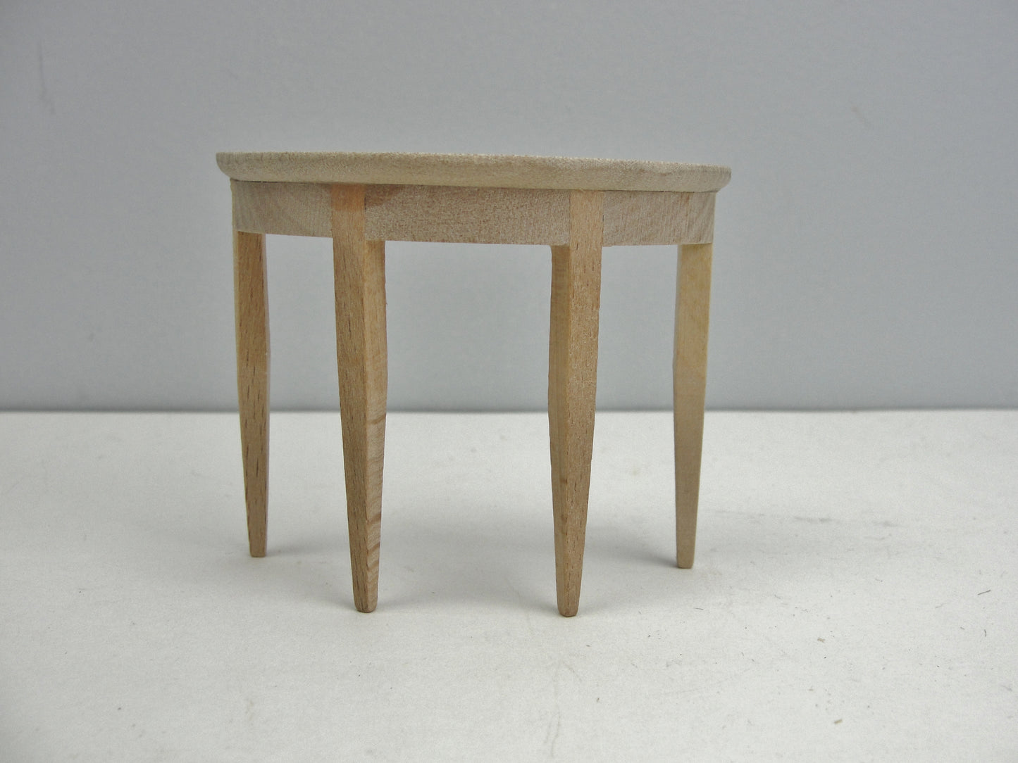 Dollhouse miniature half round half moon console table