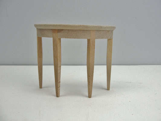 Dollhouse miniature half round half moon console table