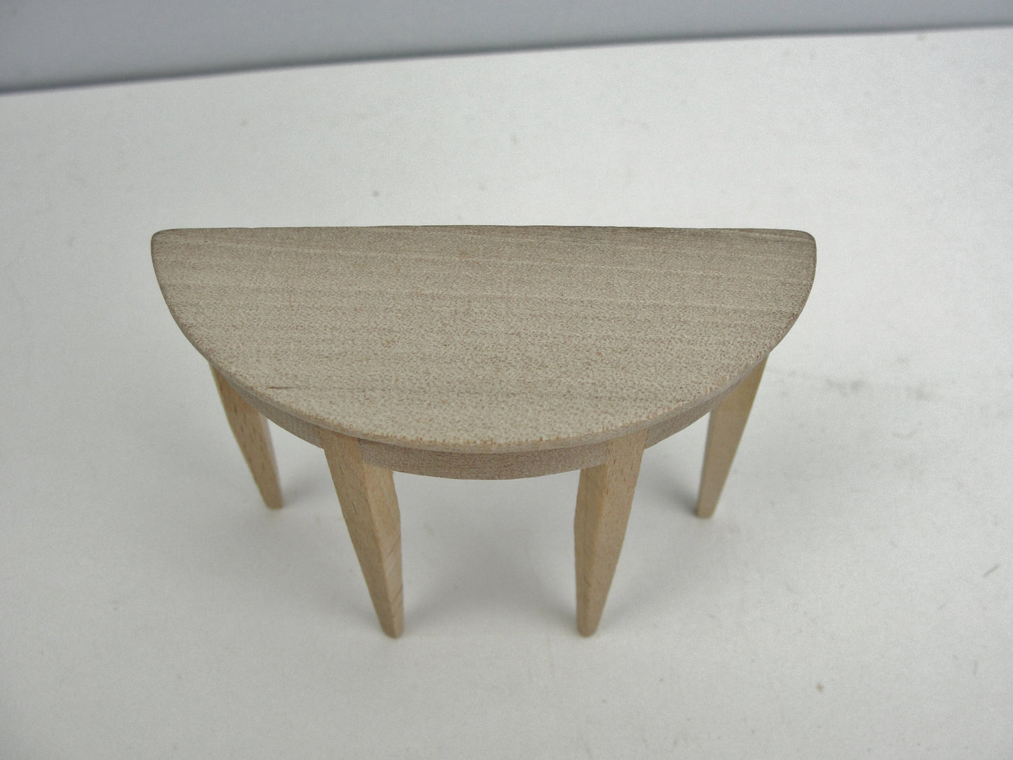 Dollhouse miniature half round half moon console table
