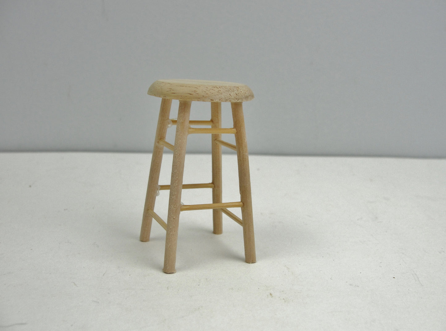 Dollhouse unfinished wood stool