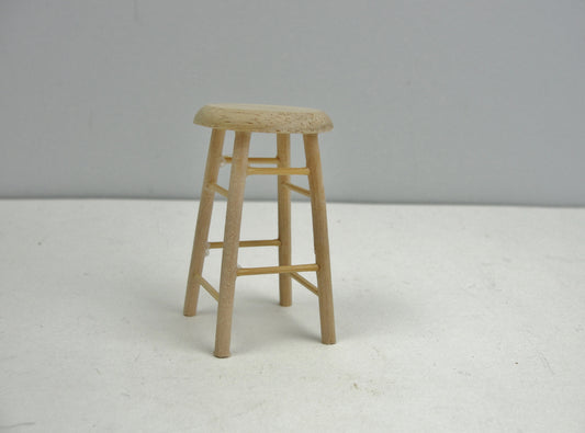 Dollhouse unfinished wood stool