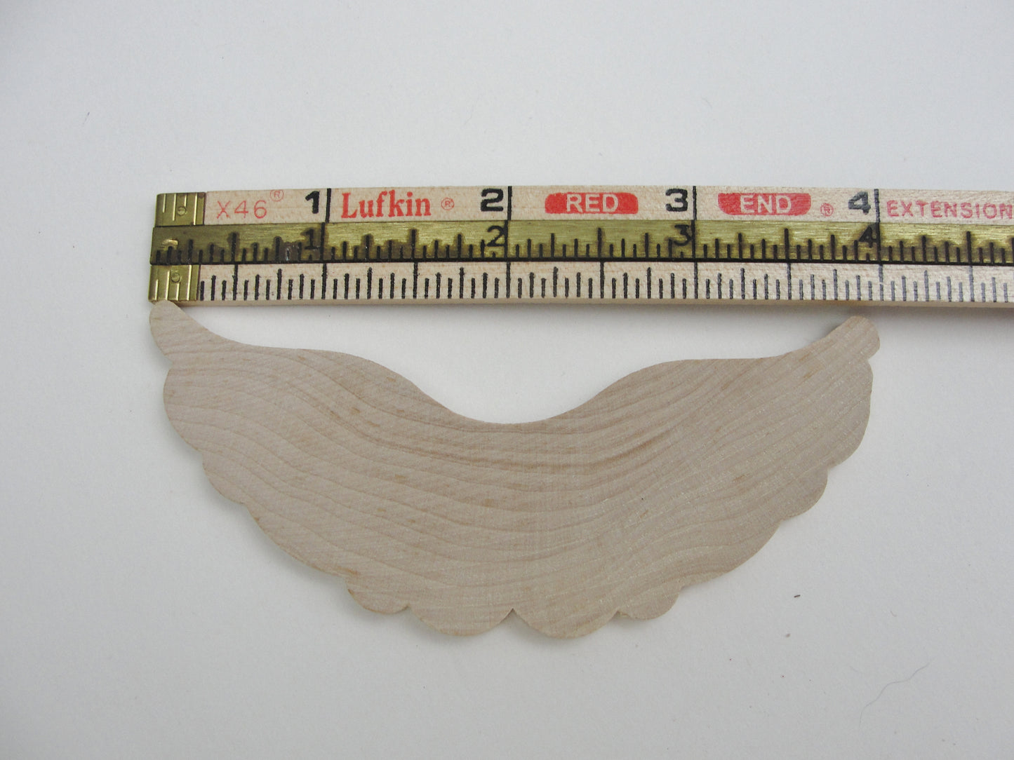 Scalloped wooden angel wings set of 6