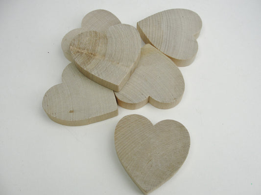 Wooden hearts 2 1/2 inch (2.5") wide 1/2" thick
