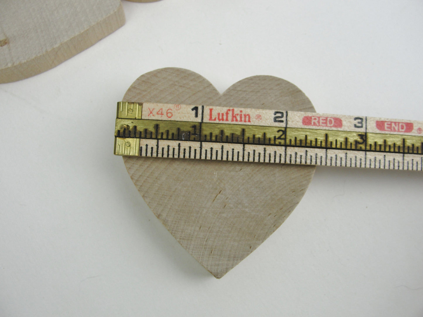 Wooden hearts 2 1/2 inch (2.5") wide 1/2" thick